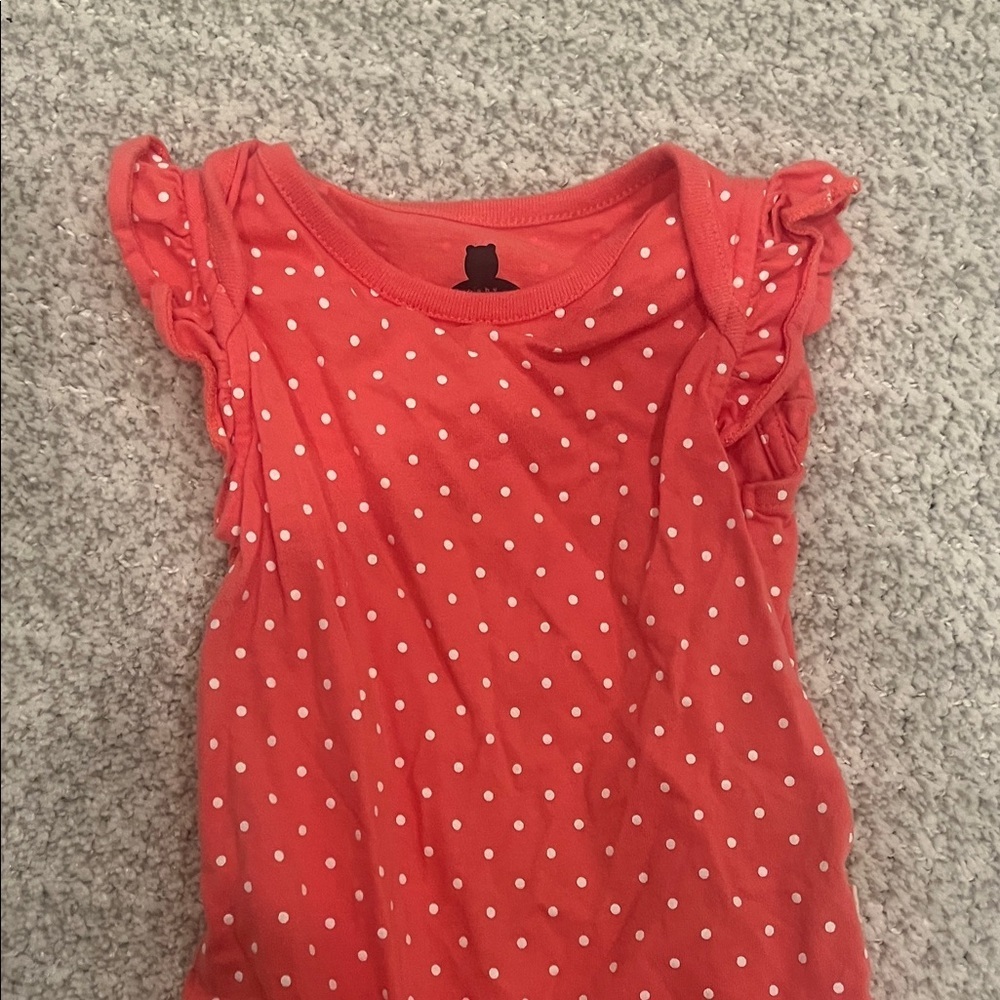 Gap Baby Girl Pink Polka Dot Onesie and Shorts Matching Set 3-6M Spring Summer - Picture 3 of 4